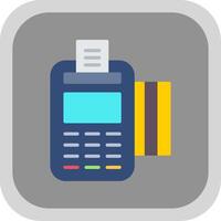 Pos Terminal Flat round corner Icon Design vector