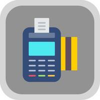 Pos Terminal Flat round corner Icon Design vector