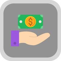 Give Money Flat round corner Icon Design vector