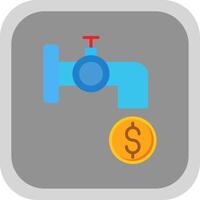 Tap Water Flat round corner Icon Design vector