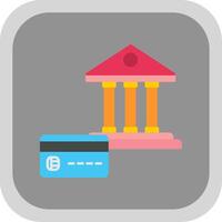 Banking Card Flat round corner Icon Design vector