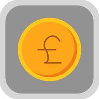 Pounds Flat round corner Icon Design vector