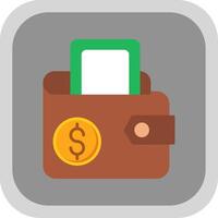 Digital Wallet Flat round corner Icon Design vector