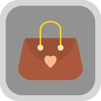 Purse Flat round corner Icon Design vector