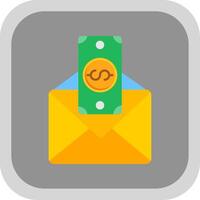 Paycheck Flat round corner Icon Design vector