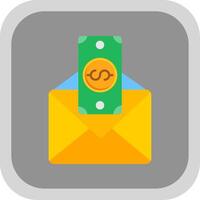 Paycheck Flat round corner Icon Design vector