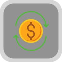 Exchange Rate Flat round corner Icon Design vector