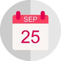 September Flat Scale Icon Design vector