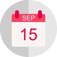 September Flat Scale Icon Design vector