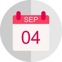 September Flat Scale Icon Design vector