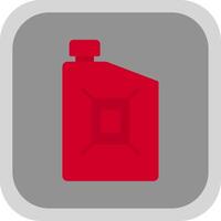 Petrol Can Flat round corner Icon Design vector