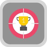 Target Flat round corner Icon Design vector