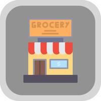 Grocery Store Flat round corner Icon Design vector