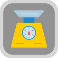 Weigh Scale Flat round corner Icon Design vector