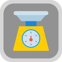 Weighing Machine Flat round corner Icon Design vector