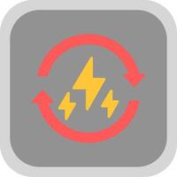 Renewable Energy Flat round corner Icon Design vector