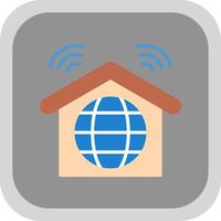 Internet Connection Flat round corner Icon Design vector