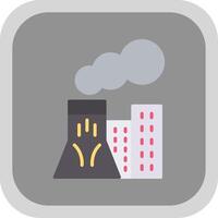 Power Plant Flat round corner Icon Design vector