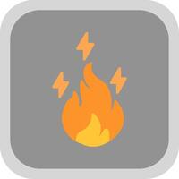 Electric Fire Flat round corner Icon Design vector