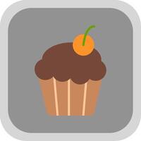 Cupcake Flat round corner Icon Design vector