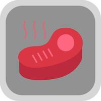 Steak Flat round corner Icon Design vector