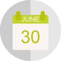 June Flat Scale Icon Design vector