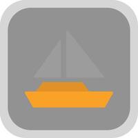 Boat Flat round corner Icon Design vector