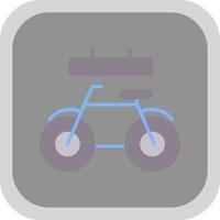 Bike Flat round corner Icon Design vector