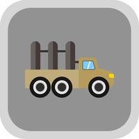 Truck Flat round corner Icon Design vector