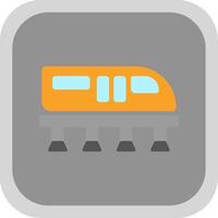 Monorail Flat round corner Icon Design vector