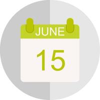 June Flat Scale Icon Design vector