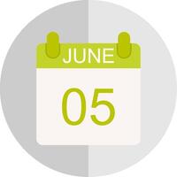 June Flat Scale Icon Design vector