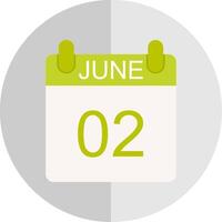 June Flat Scale Icon Design vector