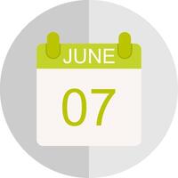 June Flat Scale Icon Design vector