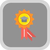 Award Flat round corner Icon Design vector