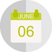 June Flat Scale Icon Design vector