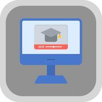 Educational Flat round corner Icon Design vector