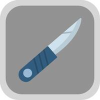 cuchillo plano redondo esquina icono diseño vector