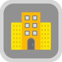 Building Flat round corner Icon Design vector