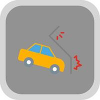 Car Crash Flat round corner Icon Design vector