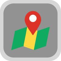 Map Pointer Flat round corner Icon Design vector