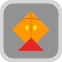 Kite Flat round corner Icon Design vector