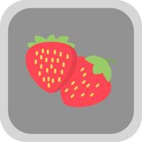 fresas plano redondo esquina icono diseño vector