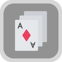 Poker Cards Flat round corner Icon Design vector