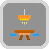Dinner Table Flat round corner Icon Design vector