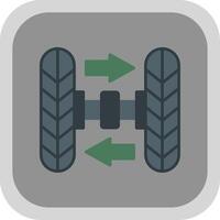 Wheel Alignment Flat round corner Icon Design vector