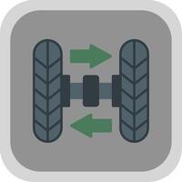 Wheel Alignment Flat round corner Icon Design vector