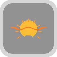 Sunrise Flat round corner Icon Design vector