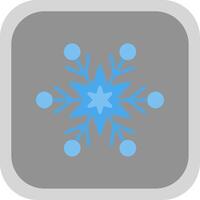 Snowflake Flat round corner Icon Design vector