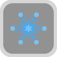 copo de nieve plano redondo esquina icono diseño vector